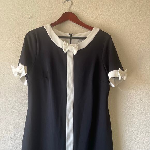 Vintage retro mod Chanel inspired black and‎ white dress size 12 - Picture 4 of 7